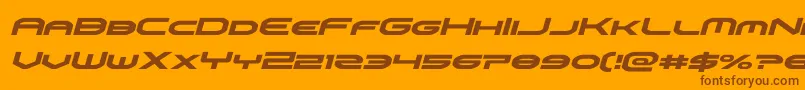 omniboyital-fontti – ruskeat fontit oranssilla taustalla
