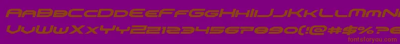 omniboyital-fontti – ruskeat fontit violetilla taustalla
