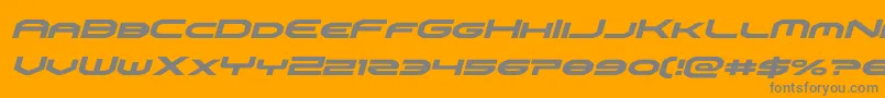 Fonte omniboyital – fontes cinzas em um fundo laranja