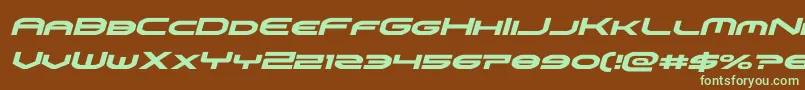 omniboyital-fontti – vihreät fontit ruskealla taustalla