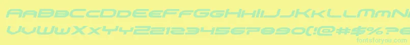 omniboyital Font – Green Fonts on Yellow Background