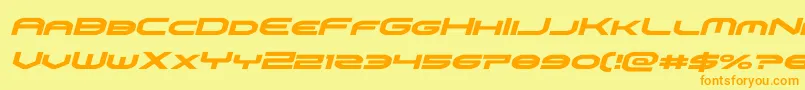 omniboyital Font – Orange Fonts on Yellow Background