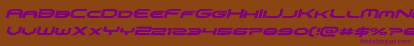 omniboyital Font – Purple Fonts on Brown Background