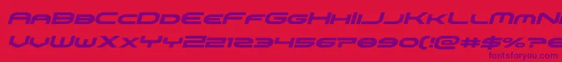 omniboyital Font – Purple Fonts on Red Background