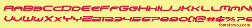 omniboyital Font – Red Fonts on Yellow Background
