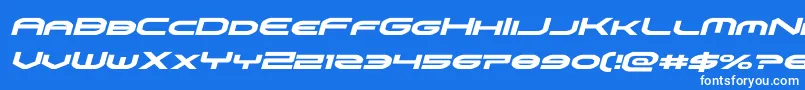 omniboyital Font – White Fonts on Blue Background