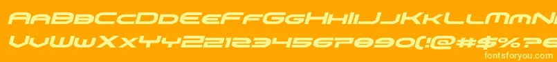 omniboyital Font – Yellow Fonts on Orange Background