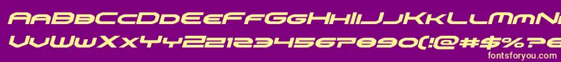 omniboyital Font – Yellow Fonts on Purple Background