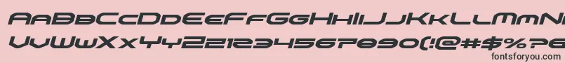 omniboyital-Schriftart – Schwarze Schriften auf rosa Hintergrund