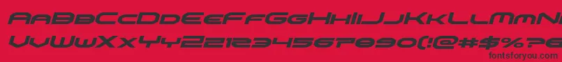 omniboyital Font – Black Fonts on Red Background