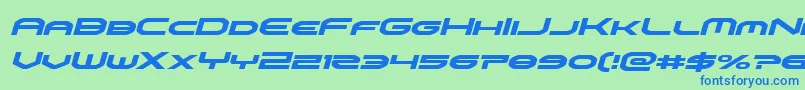Шрифт omniboyital – синие шрифты на зелёном фоне