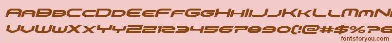 フォントomniboyital – ピンクの背景に茶色のフォント