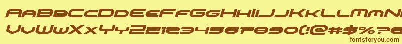 omniboyital Font – Brown Fonts on Yellow Background
