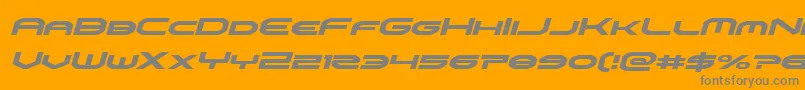 Fonte omniboyital – fontes cinzas em um fundo laranja