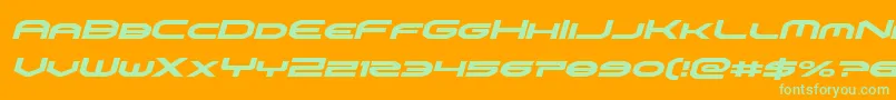 omniboyital Font – Green Fonts on Orange Background