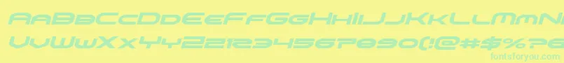 omniboyital-Schriftart – Grüne Schriften auf gelbem Hintergrund