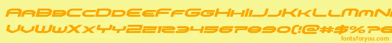 Fonte omniboyital – fontes laranjas em um fundo amarelo