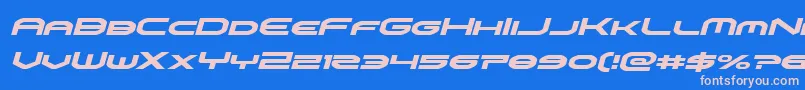omniboyital Font – Pink Fonts on Blue Background