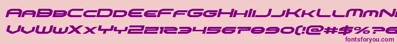 Police omniboyital – polices violettes sur fond rose