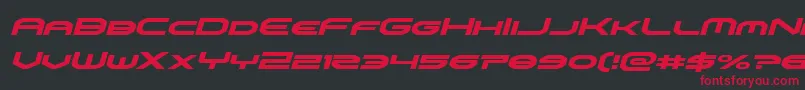 omniboyital Font – Red Fonts on Black Background