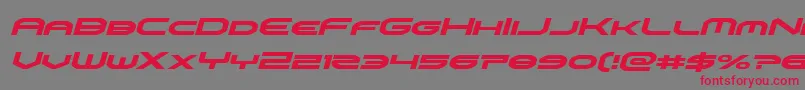 omniboyital Font – Red Fonts on Gray Background