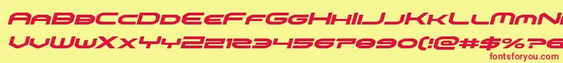 omniboyital Font – Red Fonts on Yellow Background