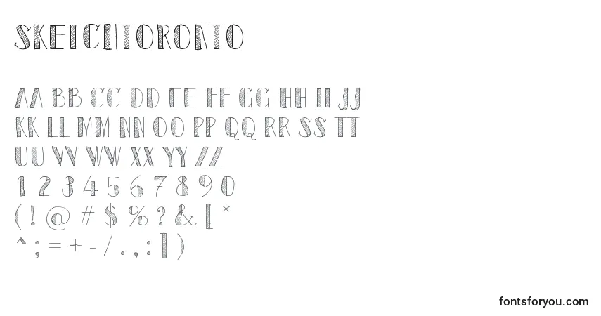 SketchToronto Font – alphabet, numbers, special characters