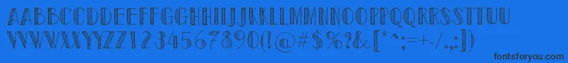 SketchToronto Font – Black Fonts on Blue Background