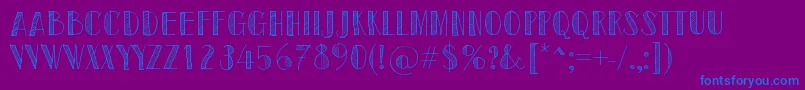 SketchToronto Font – Blue Fonts on Purple Background