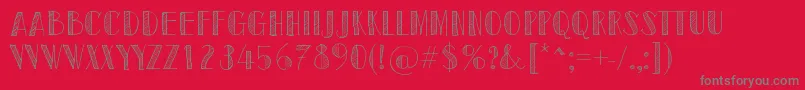 SketchToronto Font – Gray Fonts on Red Background