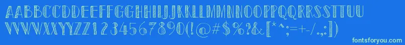 SketchToronto Font – Green Fonts on Blue Background