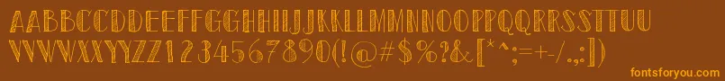 SketchToronto Font – Orange Fonts on Brown Background