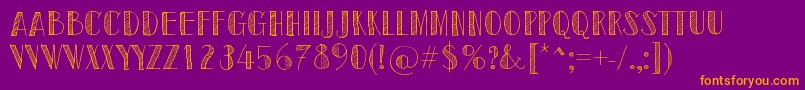 SketchToronto Font – Orange Fonts on Purple Background