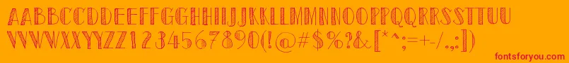 SketchToronto Font – Red Fonts on Orange Background