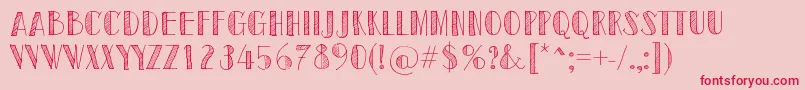 SketchToronto Font – Red Fonts on Pink Background