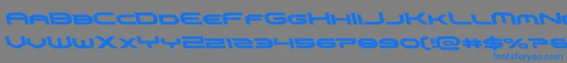 Fonte omniboyleft – fontes azuis em um fundo cinza