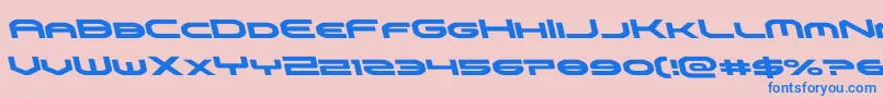 omniboyleft Font – Blue Fonts on Pink Background