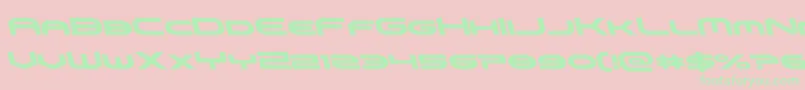 omniboyleft-Schriftart – Grüne Schriften auf rosa Hintergrund