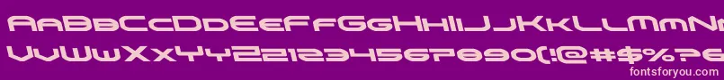 Fonte omniboyleft – fontes rosa em um fundo violeta