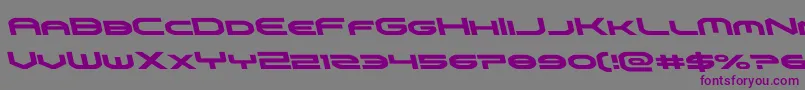 フォントomniboyleft – 紫色のフォント、灰色の背景