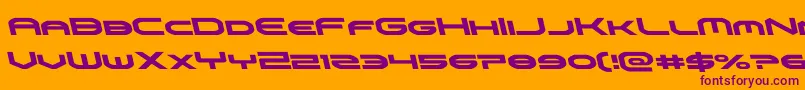 omniboyleft-fontti – violetit fontit oranssilla taustalla