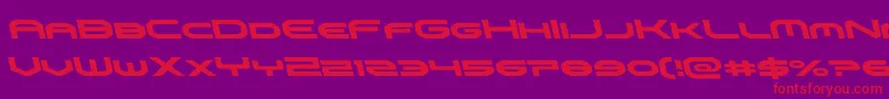 omniboyleft Font – Red Fonts on Purple Background