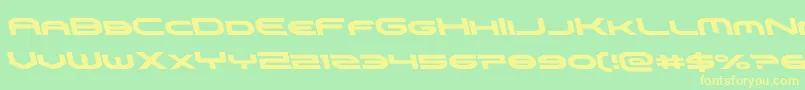 omniboyleft Font – Yellow Fonts on Green Background