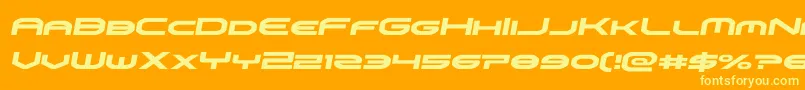 omniboysemital Font – Yellow Fonts on Orange Background