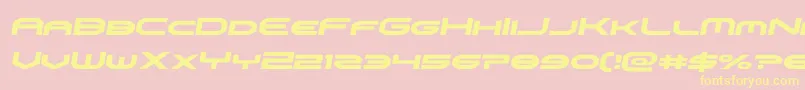 omniboysemital Font – Yellow Fonts on Pink Background