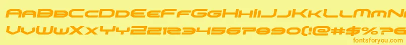 omniboysemital Font – Orange Fonts on Yellow Background