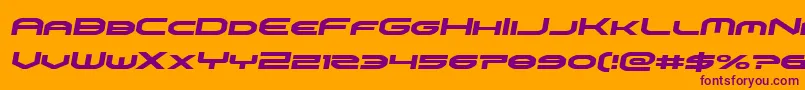 omniboysemital Font – Purple Fonts on Orange Background