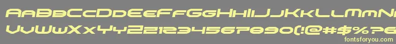 omniboysemital Font – Yellow Fonts on Gray Background