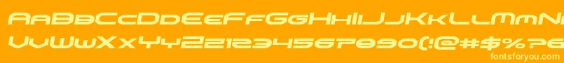 omniboysemital Font – Yellow Fonts on Orange Background