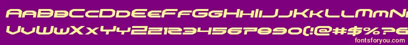 omniboysemital Font – Yellow Fonts on Purple Background